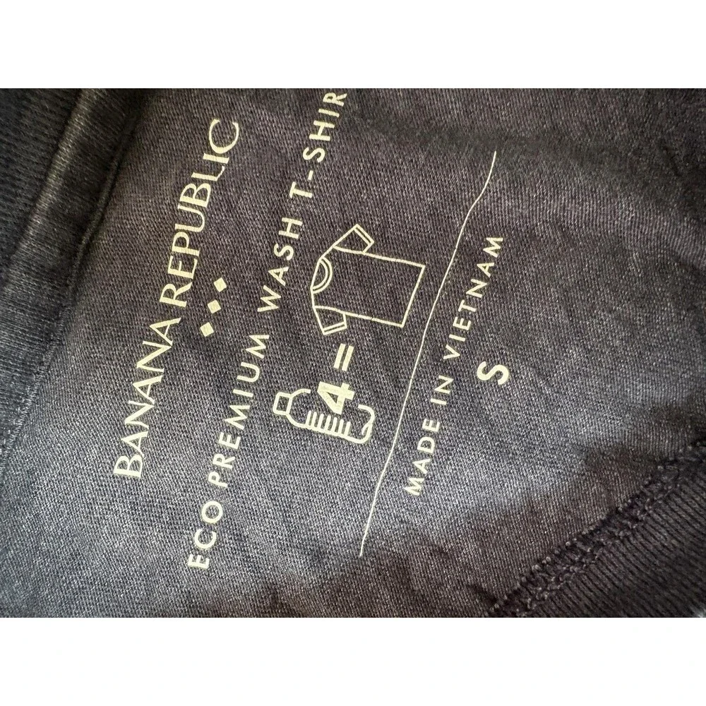 Banana Republic Shirt Mens S Blue Eco Premium Wash Tagless Cotton Crew Neck Tee